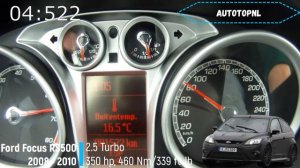 Ford Focus RS (0-100 KM/H) (0-60 MPH) ACCELERATION BATTLE