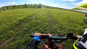 в 7 лет на детском питбайке 2й выезд, часть2 MotoLand CRF 10 (70cc AT)