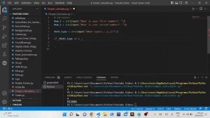 Simple Math's Calculator in Python! Dipansh Video Time
