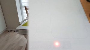 Кухня-гостиная (9 кв до объединения). Белая кухня с зелеными деталями