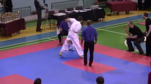 Гамбару Додзё  Кирилл Богачёв бой 2 www.kyokushin.su