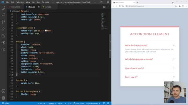 [ HTML - CSS ] - Accordion Faq