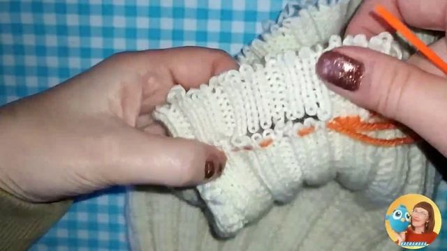 Как укоротить вязаное изделие | режу шапку, чтобы не перевязывать смотреть онлайн