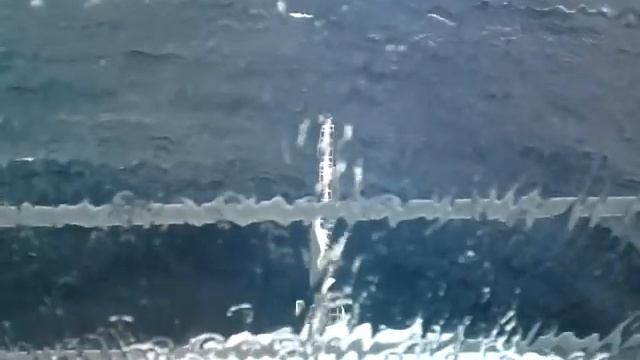 Шторм.Вид с носовой части (окна ресторана). смотреть онлайн