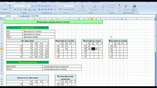 Как зафиксировать ячейки в Эксель. Фиксация ячеек и диапазонов в MS Excel