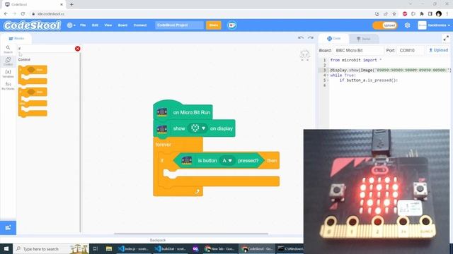 Micro:Bit Micro Python Programming using Scratch with CodeSkool