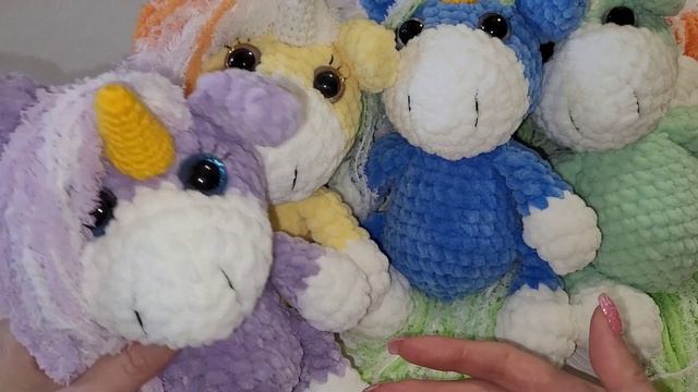 Единорог крючком из плюшевой пряжи крючком ♡ Все просили и вот!♡