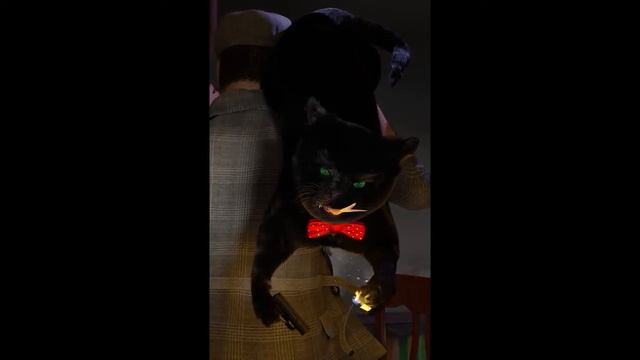 Cat Behemoth and Koroviev escaping from the window смотреть онлайн