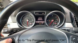 Mercedes Benz GLE (W166) Tire Pressure Monitoring Sensor (TMPS) Reset / Reifendruckkontrolle (RDK)
