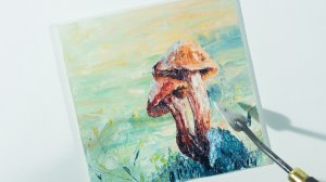 Как нарисовать грибы. Картина маслом. Техника Мастихин