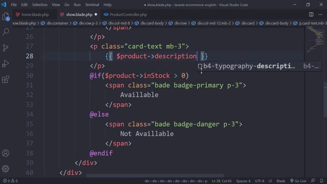 Laravel e-commerce website from scratch part 5 (Display product details)