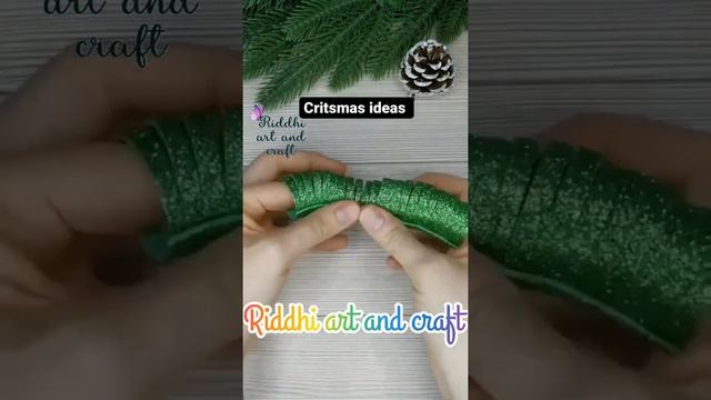 DIY Christmas wreath ornament from gillter foam/Christmas Paper wreath/Easy Christmas decor ideas