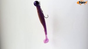 Монтаж крупных приманок. Оснастка штопор с тройником. FishUp U-Shad 4" и Mighty Grub 4.5"
