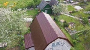 Монтаж металлочерепицы Classic Satin, Ral 8017 от Grand Line. Замена шифера на металлочерепицу.