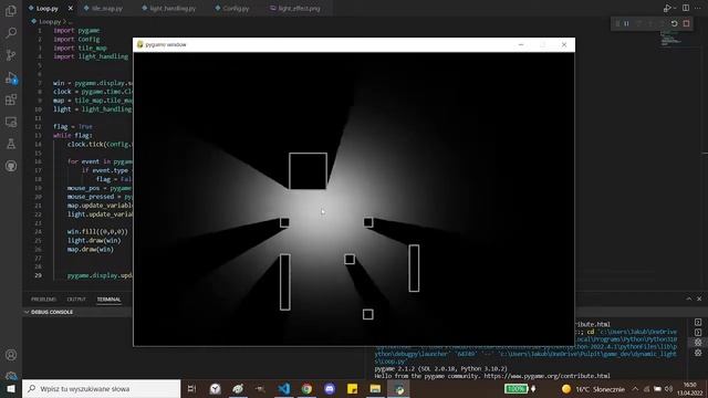 2D Light effect Pygame, slight optimisation problem ? смотреть онлайн