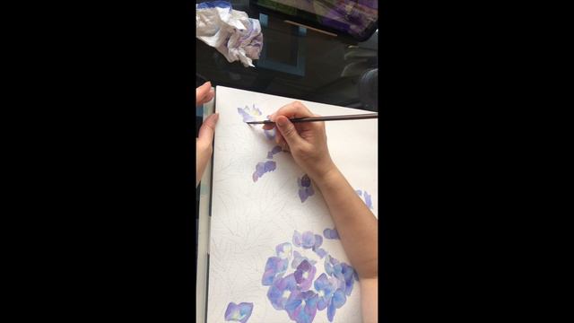 Watercolor Demo Hydrangea смотреть онлайн