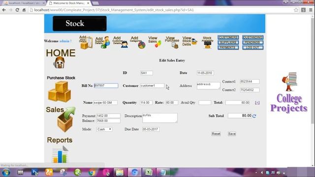 Stock Management System Project in PHP | MYSQLI | HTML | CSS | JAVASCRIPT | AJAX - College Projects смотреть онлайн