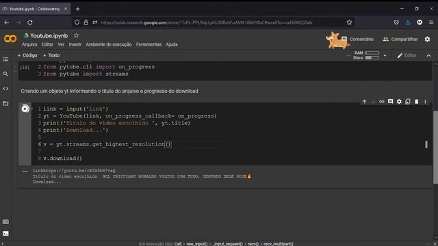 Como baixar vídeo do YT usando Python смотреть онлайн