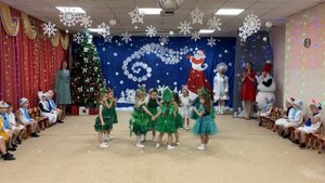 Танец ёлочек в детском саду на новогоднем утреннике