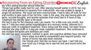 Recovering from an eating disorder  | Intermediate English Text | OK English