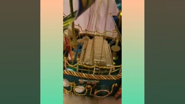 Корабль из конфет. Подарок для  парня, мужчины.