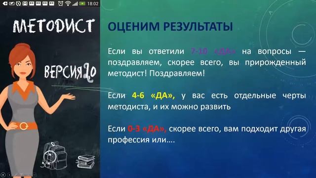Методист: вчера сегодня завтра или Что мы должны знать о современных компетенциях методиста?