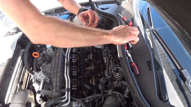 Замена свечей накала Volkswagen Passat 2.0 TDI 2007 смотреть онлайн