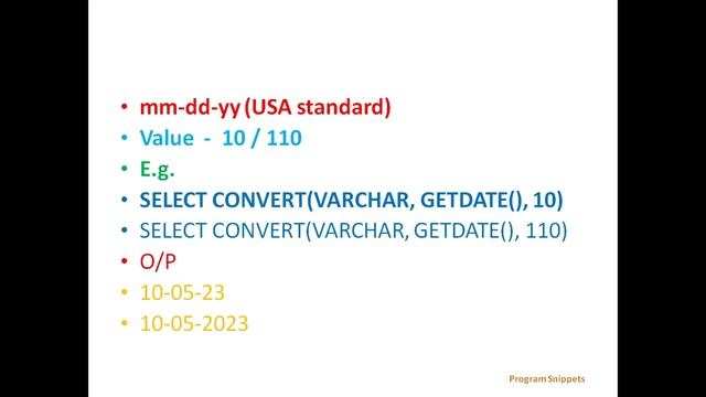 Date format style in convert function With MS-SQL Server
