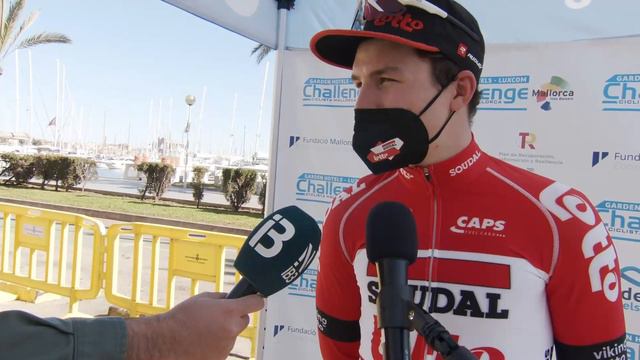 Arnaud De Lie - Interview at the finish - Trofeo Platja de Palma 2022 смотреть онлайн