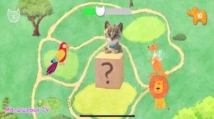 Милый котенок бантик идет в школу | Трюки наоборот | Играем с котиком игре для детей