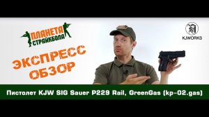 Обзор пистолета KJW SIG Sauer P229 Rail, GreenGas (kp-02.gas)