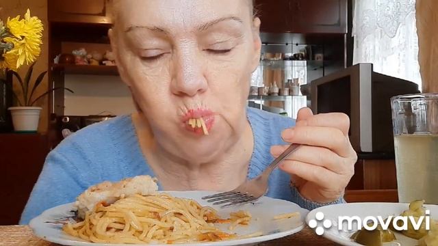 Мукбанг Russia спагетти mukbang eating food eats