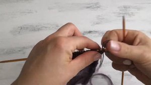 Узор спицами "Сердечко"