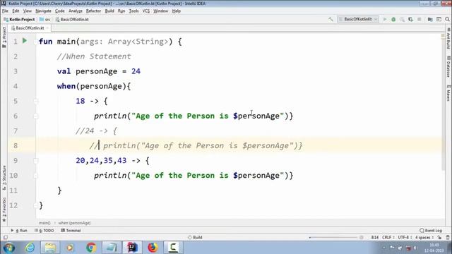 kotlin Tutorial for Android developers | How to implement When Statement