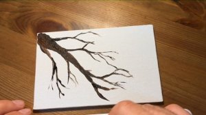 Как нарисовать сакуру с ложкой и акрилом