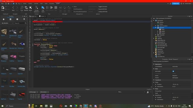 Как сделать респавн моделей в роблокс? // Roblox Studio смотреть онлайн