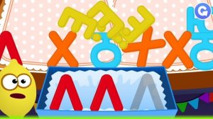 Детское видео, обучаемся и развлекаемся. Ищем буквы, хэллоуин, съешь букву. Funny food