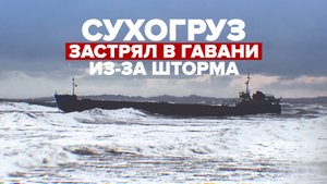 Из-за шторма российский сухогруз потерял управление у берегов Батуми — видео