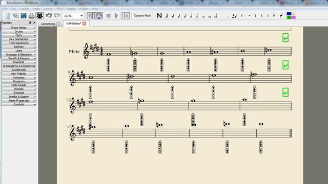Native American Flute fingerings - Nakai Tablature - MuseScore смотреть онлайн