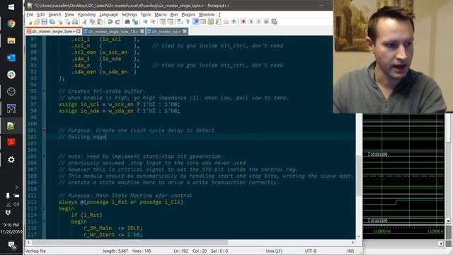 Live Coding Of I2C Core In Verilog, Learn FPGAs