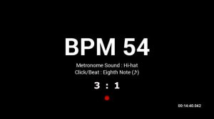 Metronome BPM 54 / Hi-hat / 8th