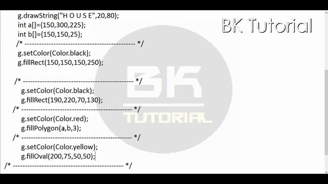 How to Create a HOUSE  in  APPLET ( JAVA ) By BK Tutorial