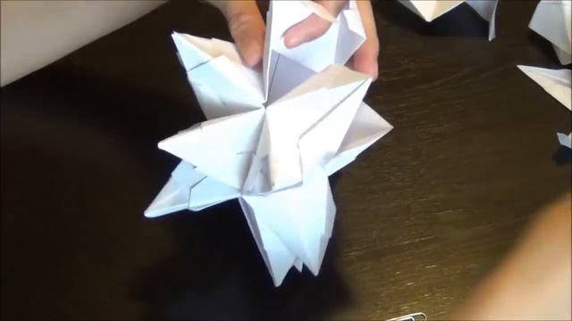 DIY Origami Ball - Christmas Star Ball - Ornament Stellated Icosahedron - Modular Origami смотреть онлайн