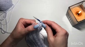 Митенки из ангоры на двух спицах (magic loop)