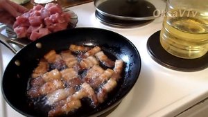 Свиная поджарка. Pork fry.