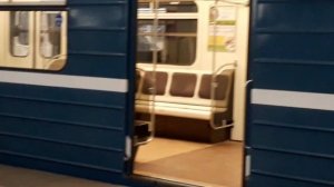Метропоезд 81-540.2/541.2 Пришелец с 4 линии едет в Метродепо ТЧ-5 "Невское" со станции Рыбацкое