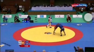 +100 kg. Bjorn Bachmann (GER) vs Bajro Mashovic (MKD), World Sambo Championship, 2014-Narita (JAP)