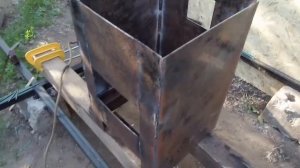 БЕСЕДКА ИЗ ПРОФИЛЬНОЙ ТРУБЫ. Делаю печь в беседку. Часть 2-я