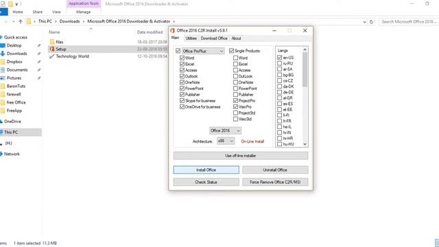 How to | Download Microsoft Office 2016 | Install | Activate | FREE | On Windows 10/8/7 смотреть онлайн