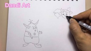 Рисуем БАБАЙКУ из СИНЕГО ТРАКТОРА! СИНИЙ ТРАКТОР! Рисование персонажей из мультфильмов.Мультфильм.